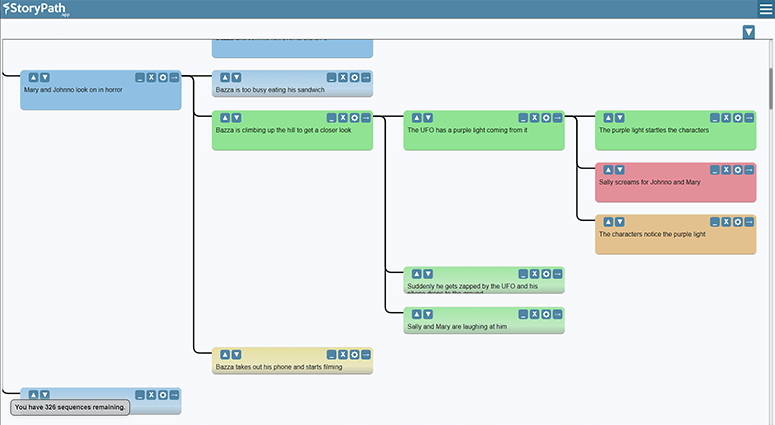 Explore branching paths of your story to find the ones you love